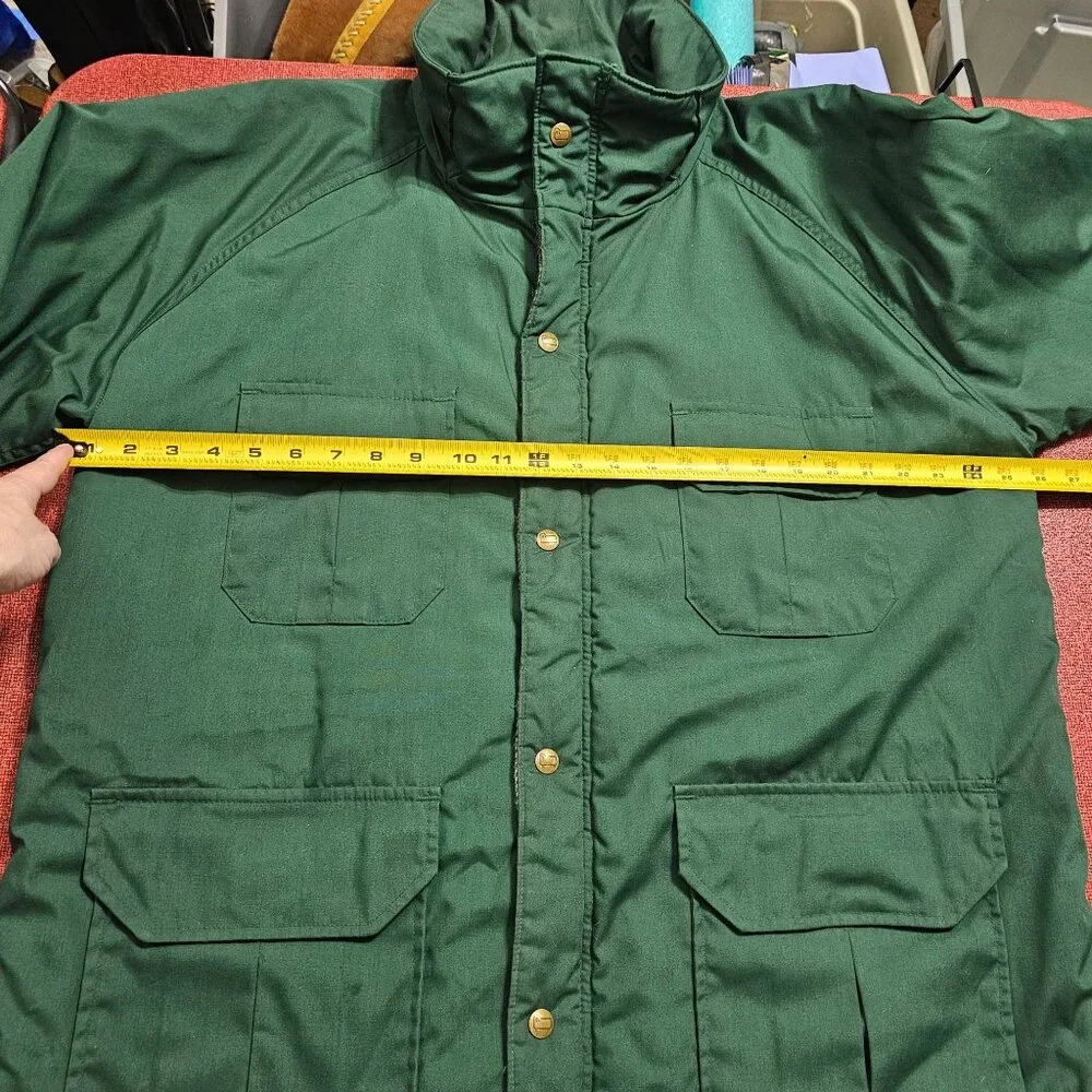 Vintage Woolrich Wool Lined Field Jacket L Green Plaid Lining Work Barn‎ Coat